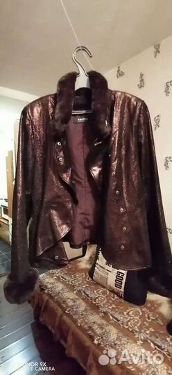 Куртка кожаная лазерная обработка женская 46 разме