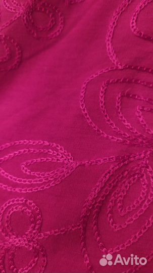 Ткани, отрез трикотажа с вышивкой, хлопок Италия