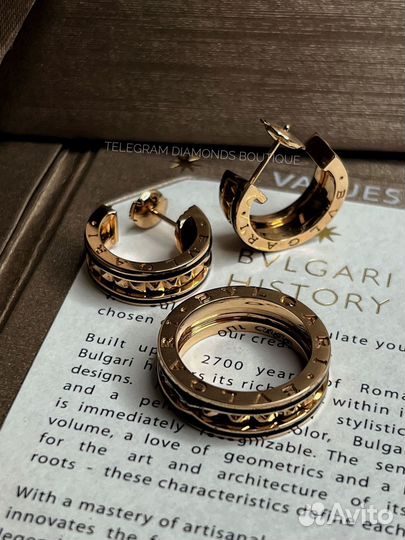 Кольцо bvlgari розовое золото 750