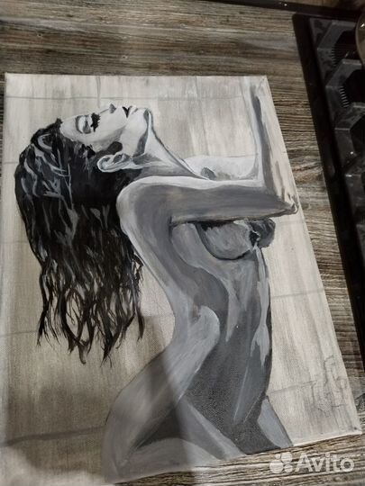 Картина на холсте,акрилом, интерьерная, на подрамн