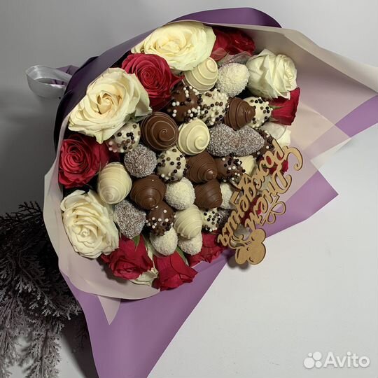 Букет из клубники в шоколаде