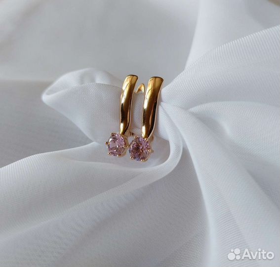 Серьги золото медицинское