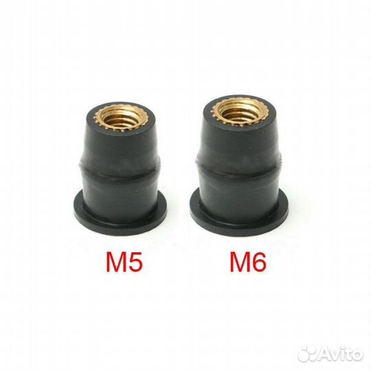 Крепеж резиновая гайка М5/М6