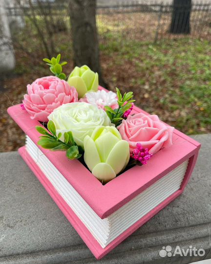 Подарочный набор мыло ручной работы букет из мыла