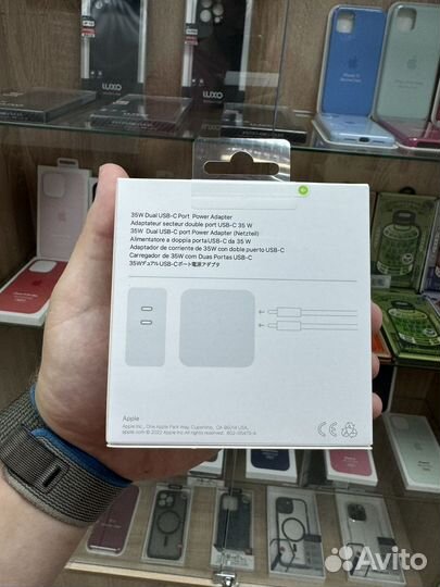 Зарядное устройство Apple 1:1 35W на 2 USB-C