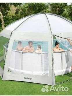 Тент купол для каркасного бассейна 600х600 на 295