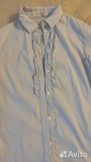 2 вещи Блузки школьные 140-146 в идеале