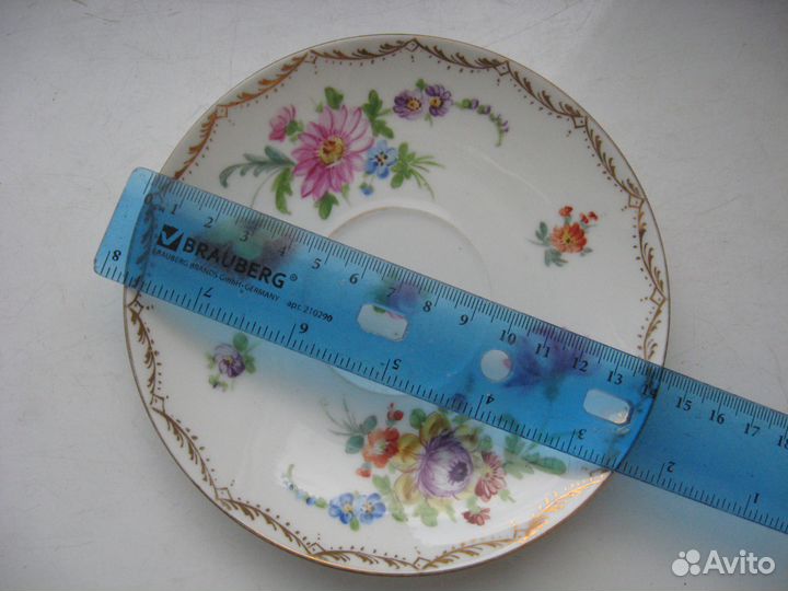 Антикварные блюдца ручная роспись