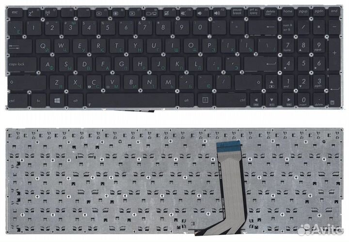 Клавиатура Asus X756 черная без рамки