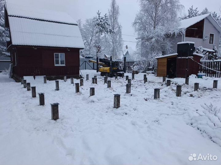 Установка жб свай