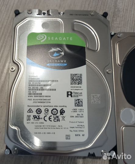 Жесткий диск 6 Tb WD Purple и Seagate SkyHawk