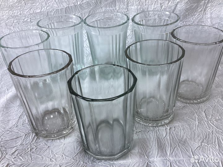 Стаканы и стопки граненые. СССР