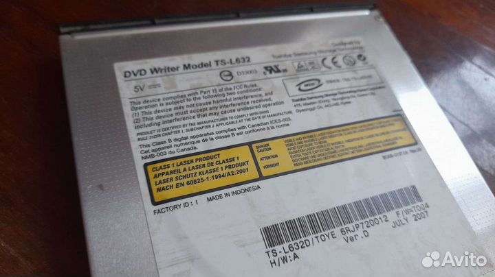 DVD-Привод для Toshiba samsung TS-L632
