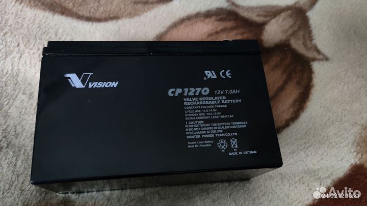 Аккумулятор 12в 7ач