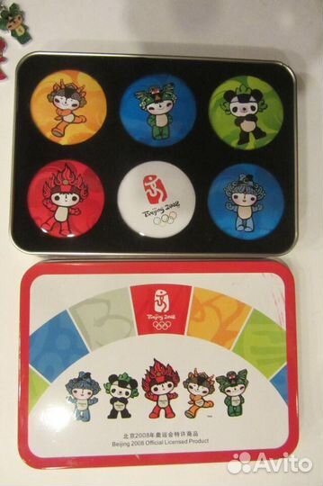 Волк Забивака.Коллекц. значки.Олимпиада Пекин2008