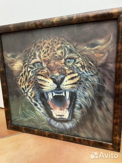 Тигр фотография в рамке 30х30