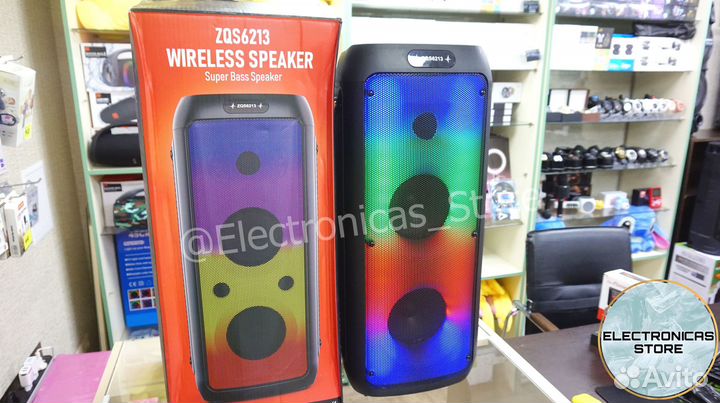 Колонка Огромная Спикер зкс6213 Светло-Золотая