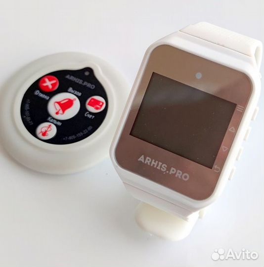 Беспроводная кнопка вызова официанта с часами