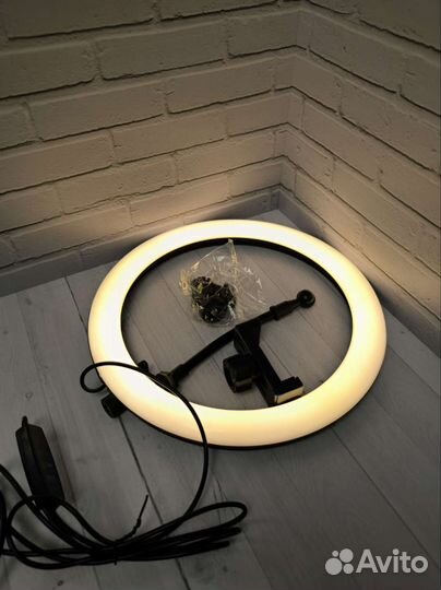 Кольцевая лампа для селфи 26см 200см штатив
