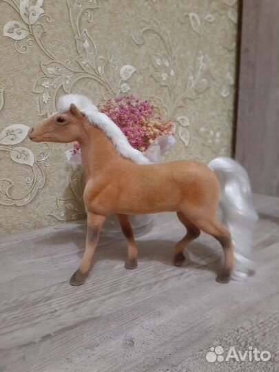 Лошадка флок, лошадки для куклы, бархатные