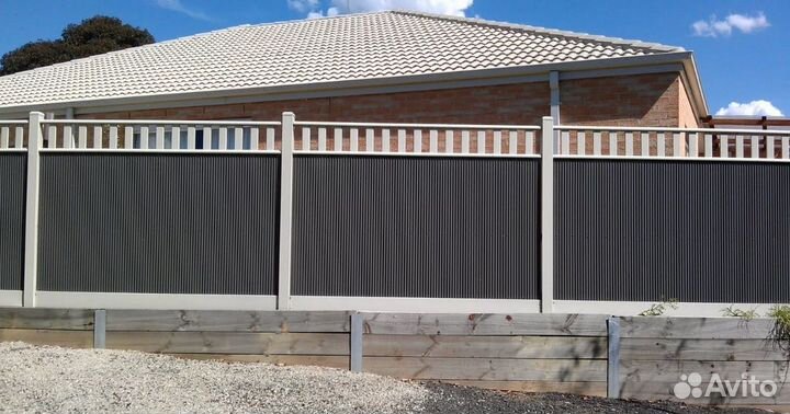 Забор из профнастила под ключ под ключ