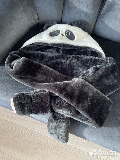 Новая Шапка с варежками Панда