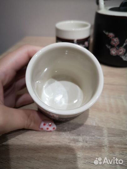 Японский чайный сервиз. Чайник и 4 чашки