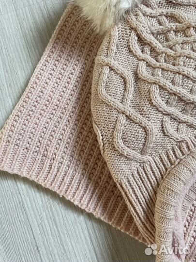 Шапка зимняя и снуд H&M для девочки 86-92