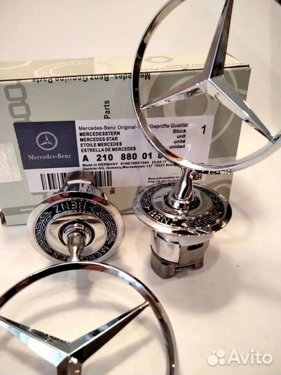 Эмблема Mercedes в капот, прицел