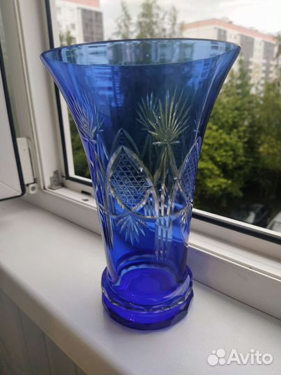 Ваза цветной хрусталь СССР