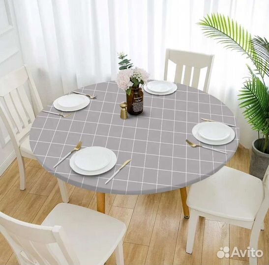 Скатерть круглая на резинке