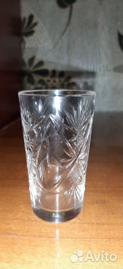 Хрустальная посуда ссср-бокалы 9см, 4 штуки