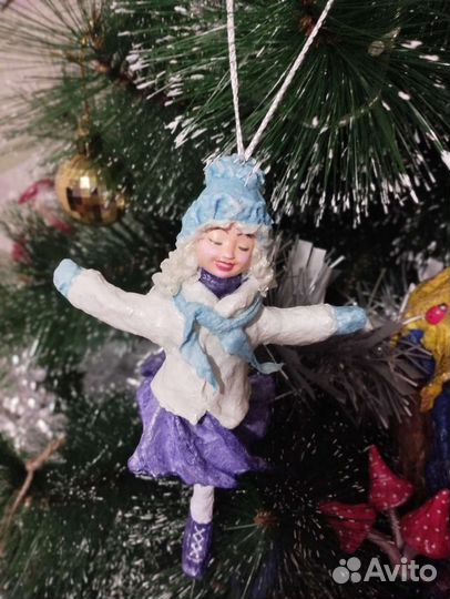 Ватные елочные игрушки