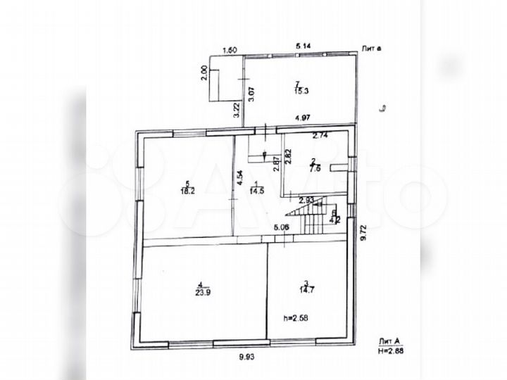 Коттедж 114 м² на участке 9,9 сот.