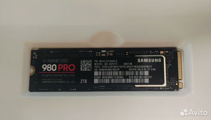 2Тб Ssd диск Samsung 980Pro m2 nvme MZ-V8P2T0BW