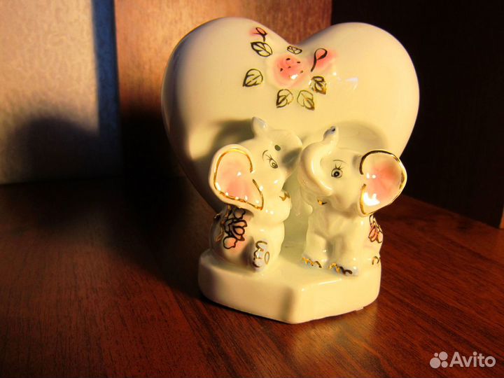 Статуэтка копилка. «Слоники». Фарфор