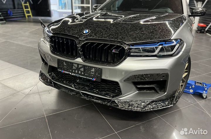 Сплиттер переднего бампера BMW M5 F90 рестайлинг