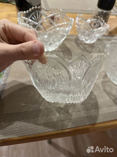 Пара хрустальных салатников СССР