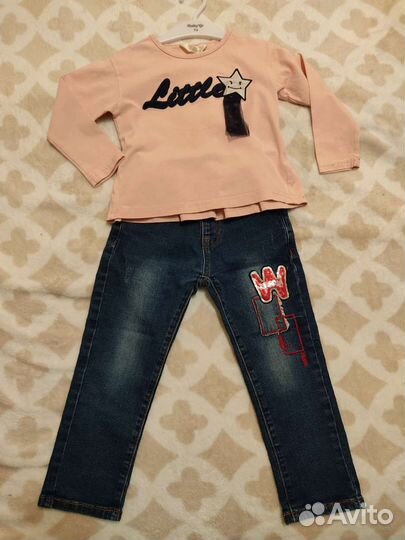 Пакет брендовых вещей на девочку, р. 98