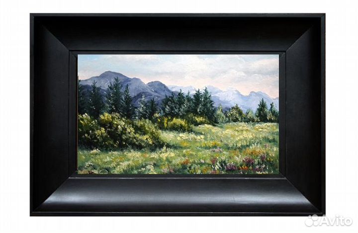 Картина маслом горный пейзаж 