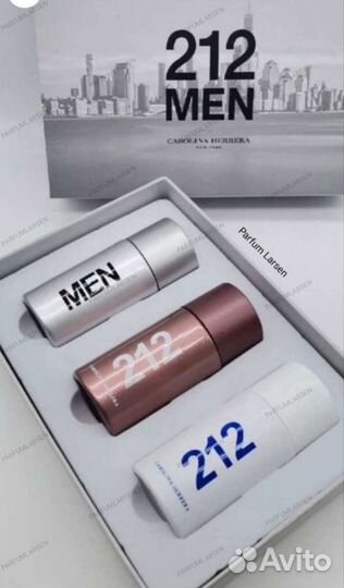 Подарочный Набор Carolina Herrera 212 MEN 3x30ml