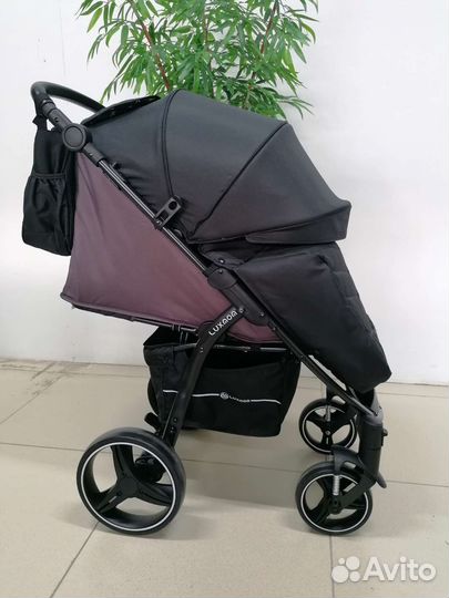 Новая коляска Luxmom G30 большие колеса (чёрный)
