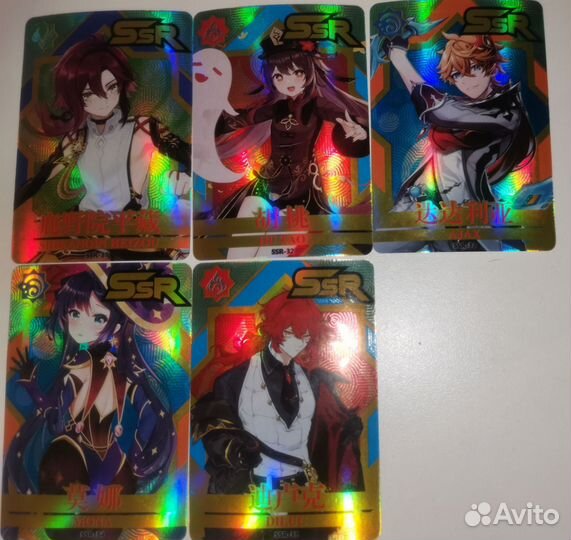 Карточки по геншину (коллекционые)
