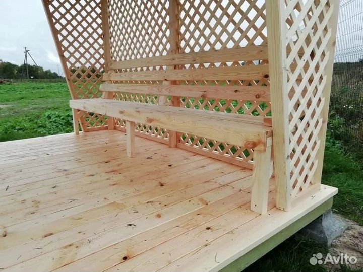 Беседка с установкой