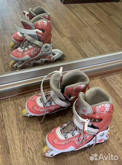 Коньки роликовые Larsen Pink