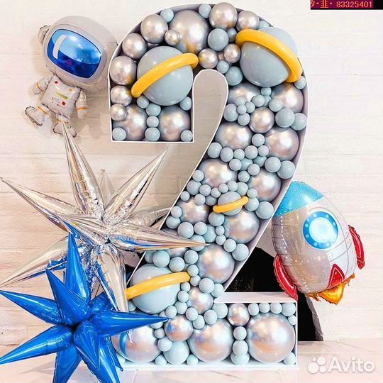 Цифра аэромозайка на День Рождения