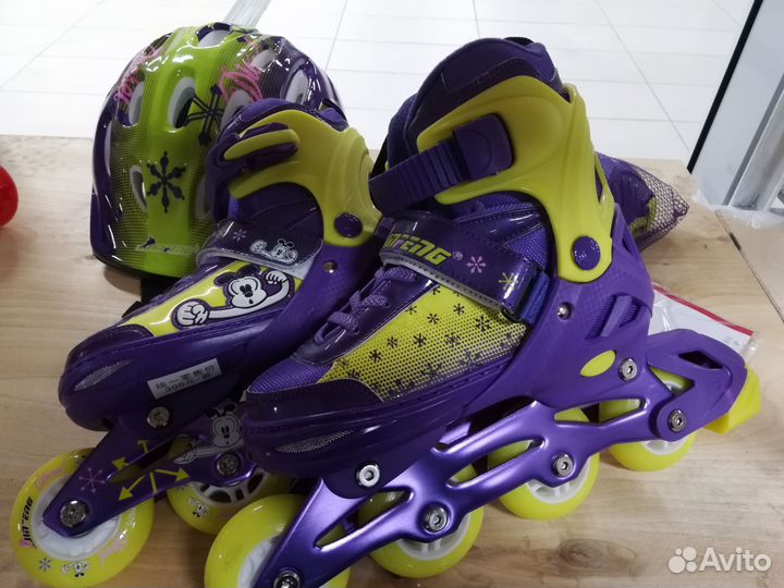 Ролики для девочки с защитой новые 33-36р