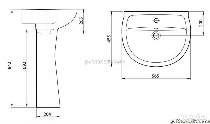Santeri Версия 131115S0411B0 Умывальник с переливом салатовый