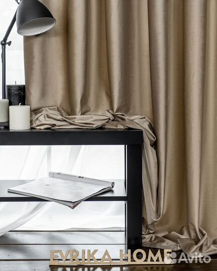 Шторы бархат Беллиссимо Светлая карамель