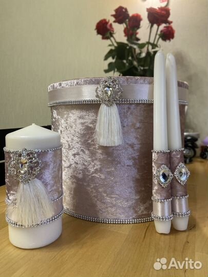 Свадебный набор ручной работы. Семейный очаг.Свечи